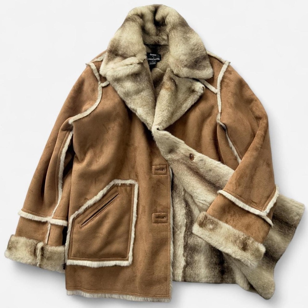 Dennis by Dennis Basso Women's 1X Faux Suede Shearling Coat